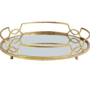 Large World Market Mirrored Tray